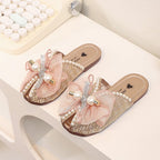 Girls' Children's Slippers  Children's Bow One Line Cool Drag