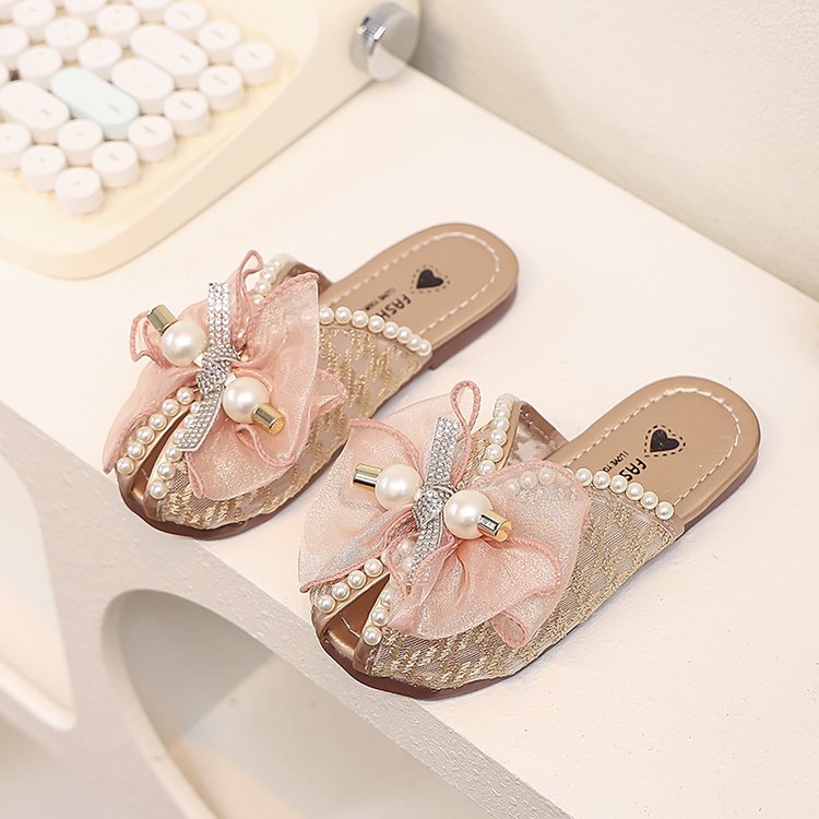 Girls' Children's Slippers  Children's Bow One Line Cool Drag