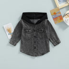 Boys' And Girls' Coats In The Little Boy Style Chic Handsome Cowboy Hooded Top