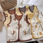 Childrens Small And Large Size Cartoon Vest Spring And Autumn Waistcoat For Boys And Girls Outerwear Top