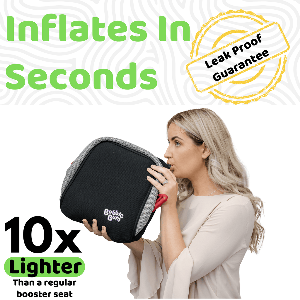 BubbleBum Inflatable Travel Booster Seat for Kids (Ages 4–11)