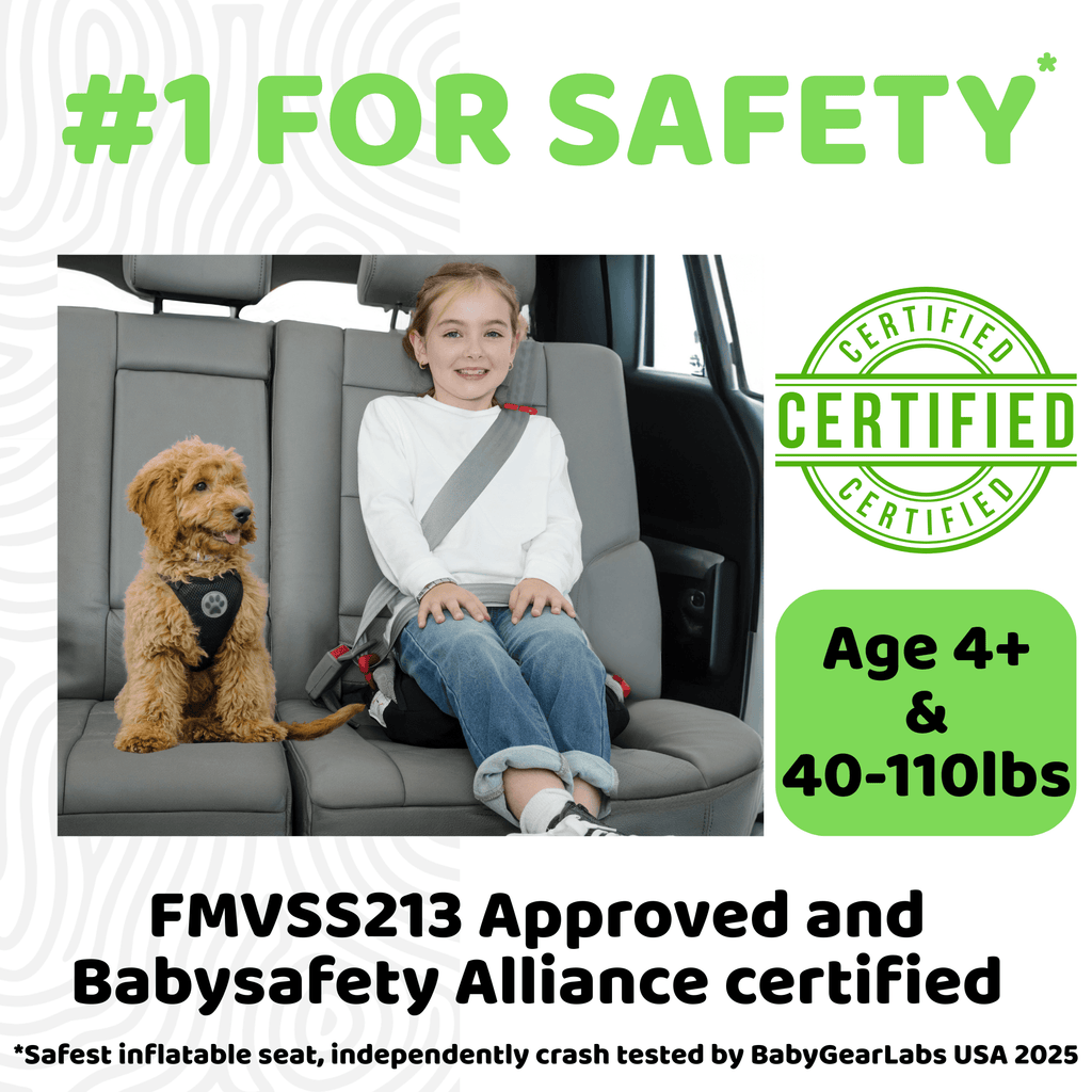 BubbleBum Inflatable Travel Booster Seat for Kids (Ages 4–11)