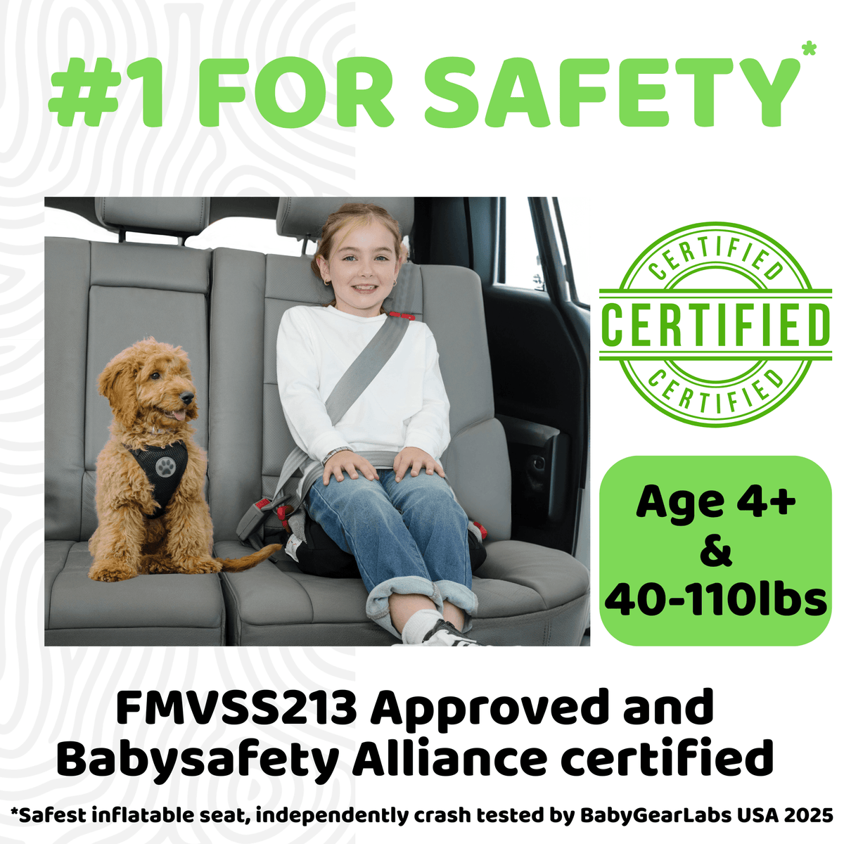 BubbleBum Inflatable Travel Booster Seat for Kids (Ages 4–11)