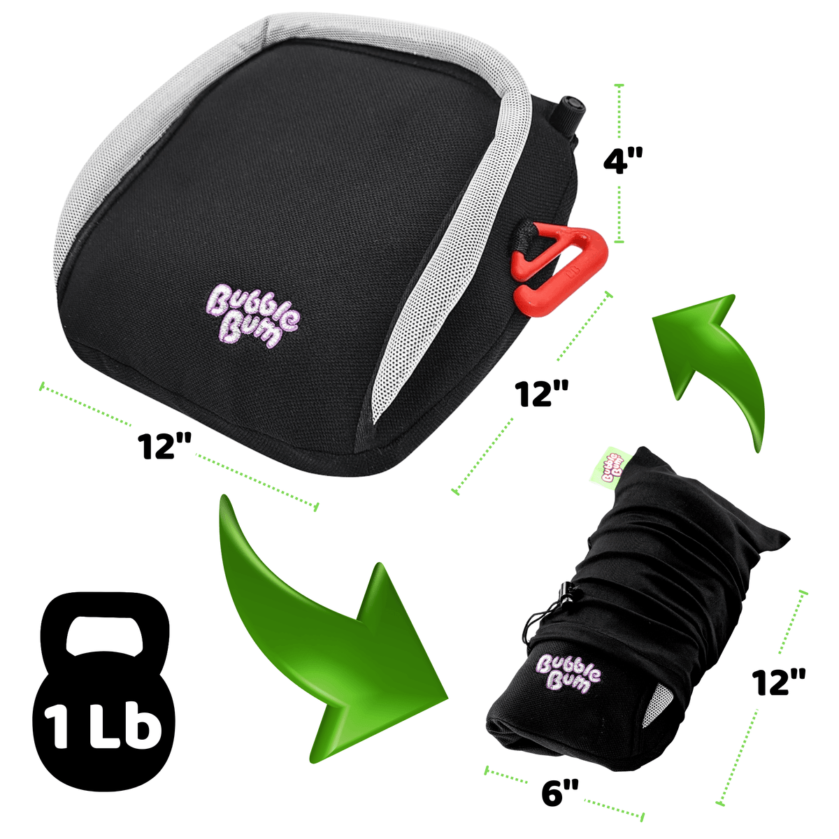 BubbleBum Inflatable Travel Booster Seat for Kids (Ages 4–11)