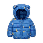 Small And Medium-sized Children's Down Padded Winter Boys And Girls Printed Cotton Coat