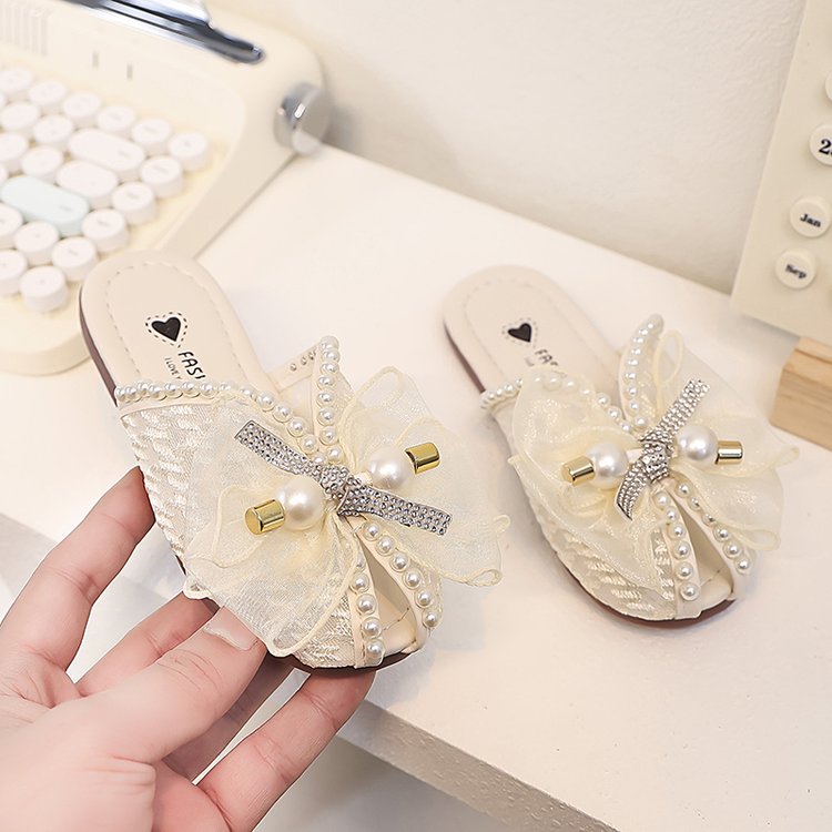 Girls' Children's Slippers  Children's Bow One Line Cool Drag