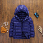 Autumn And Winter Children's Clothing Cotton-padded Coat Down Cotton Coat Lightweight Hooded Jacket