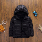 Autumn And Winter Children's Clothing Cotton-padded Coat Down Cotton Coat Lightweight Hooded Jacket
