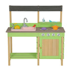Kids Play Kitchen With Mud Kitchen Set & Water Play Toys For Outdoor Use