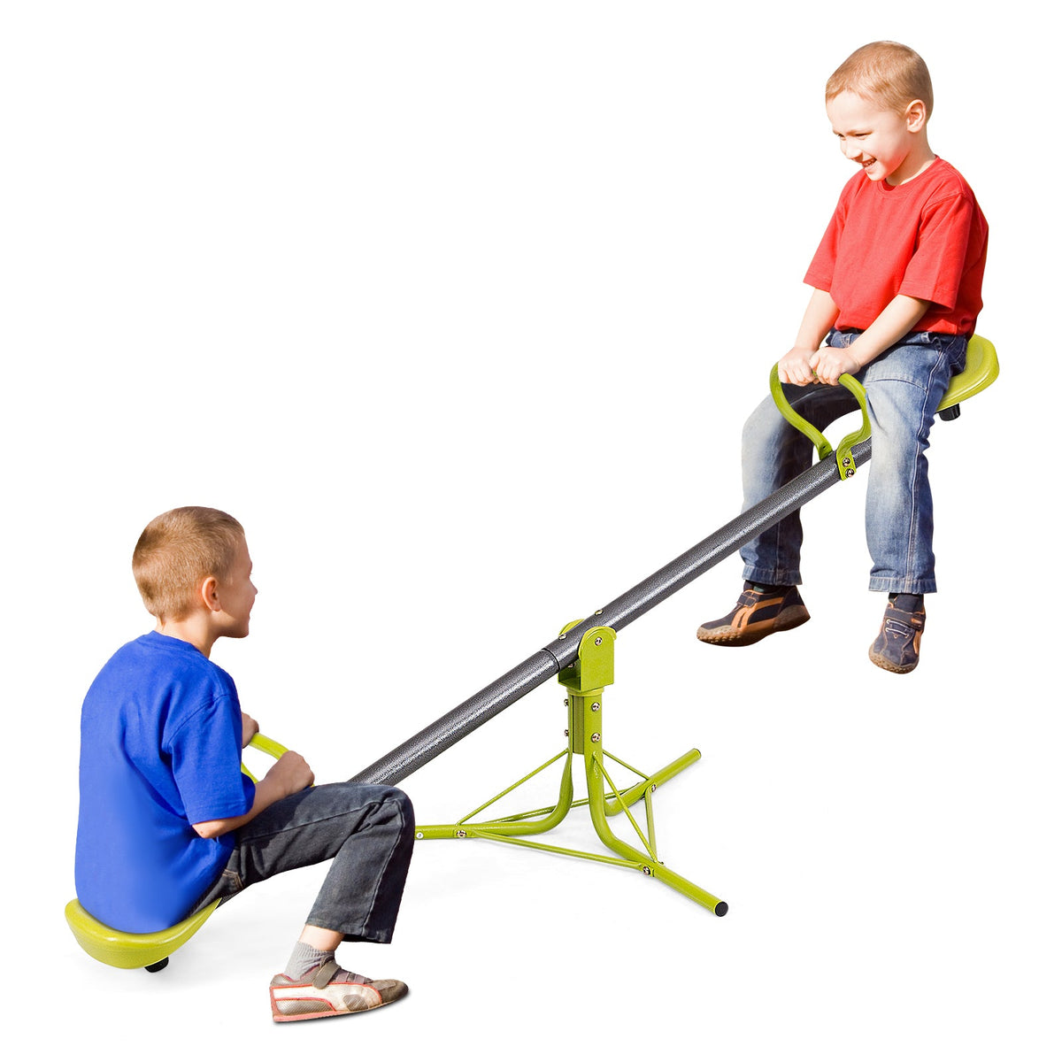 Kids Seesaw Swivel Children Teeter Totter Outdoor Play Set for 2 Children