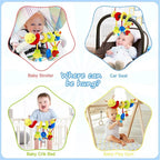 Cute Activity Musical Spiral Crib Stroller Car Seat Travel Hanging Toys Baby Boys Girls Rattles Toy