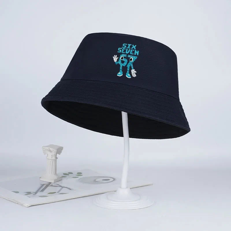 67 Cartoon Printed Kids Bucket Hat | Unisex Sun Hat for Outdoor Play