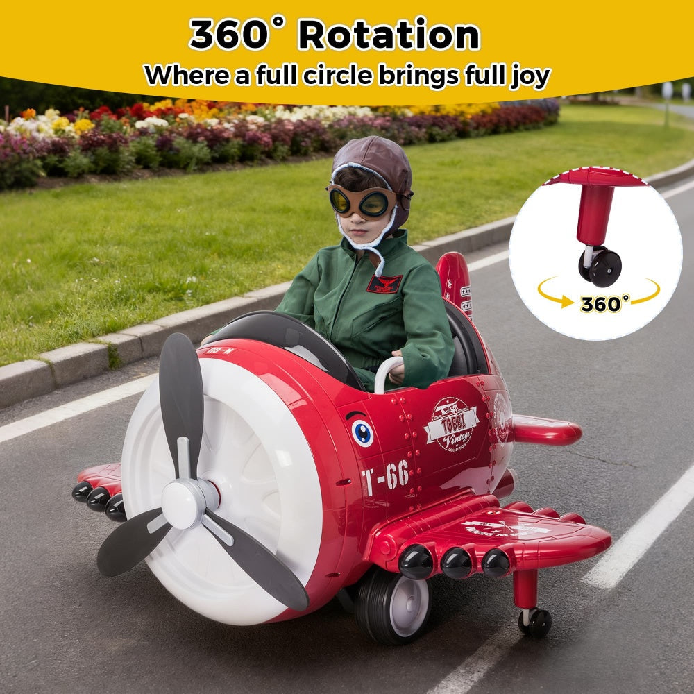 12V Electric Kids Ride-On Toy Airplane