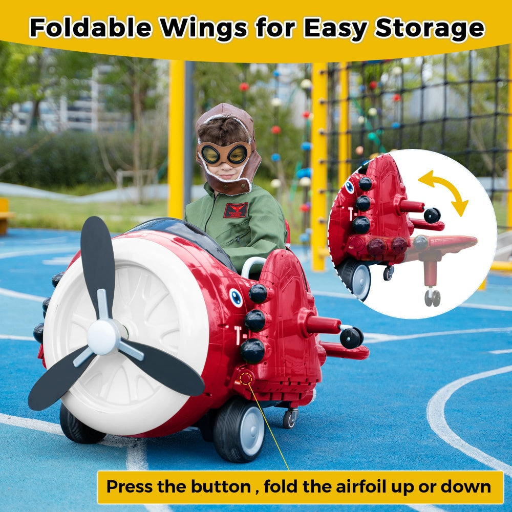 12V Electric Kids Ride-On Toy Airplane