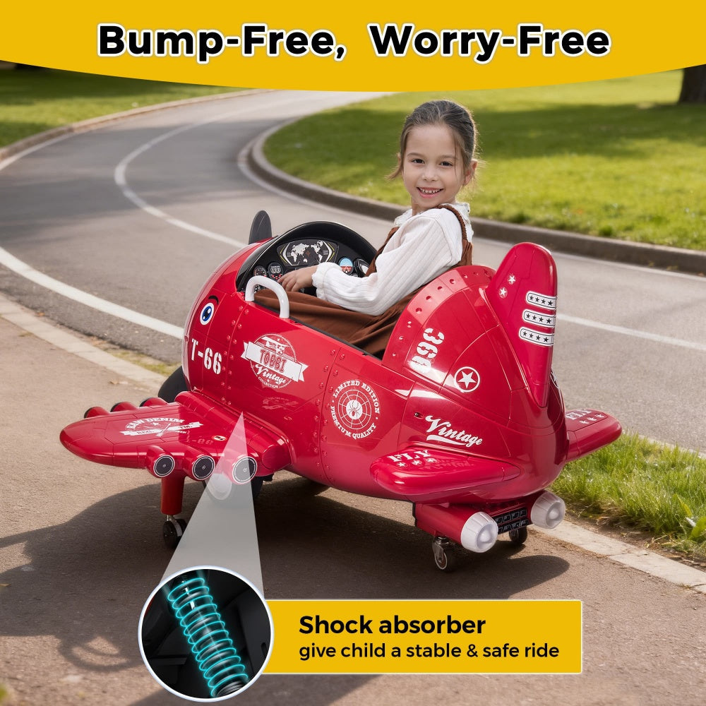 12V Electric Kids Ride-On Toy Airplane