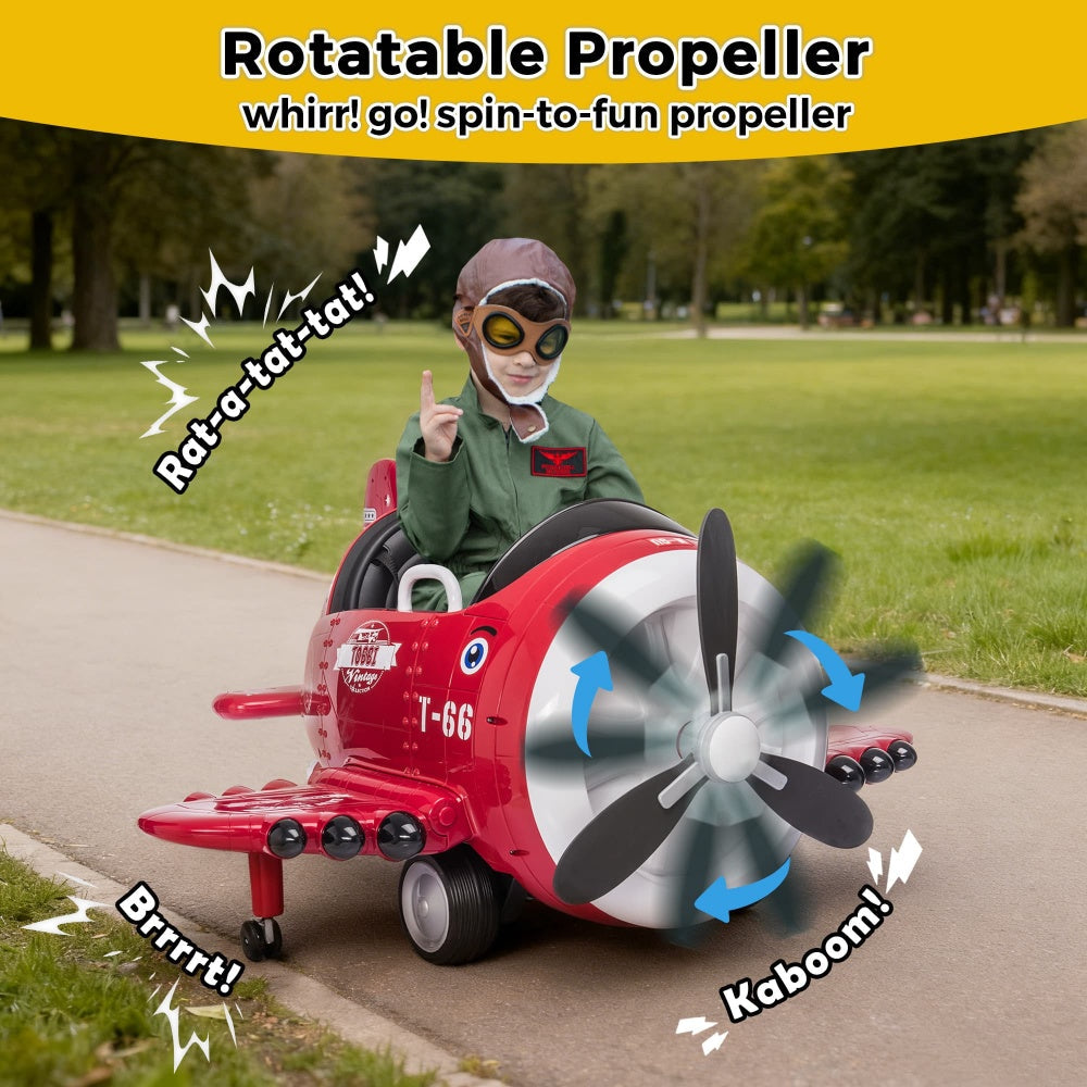 12V Electric Kids Ride-On Toy Airplane