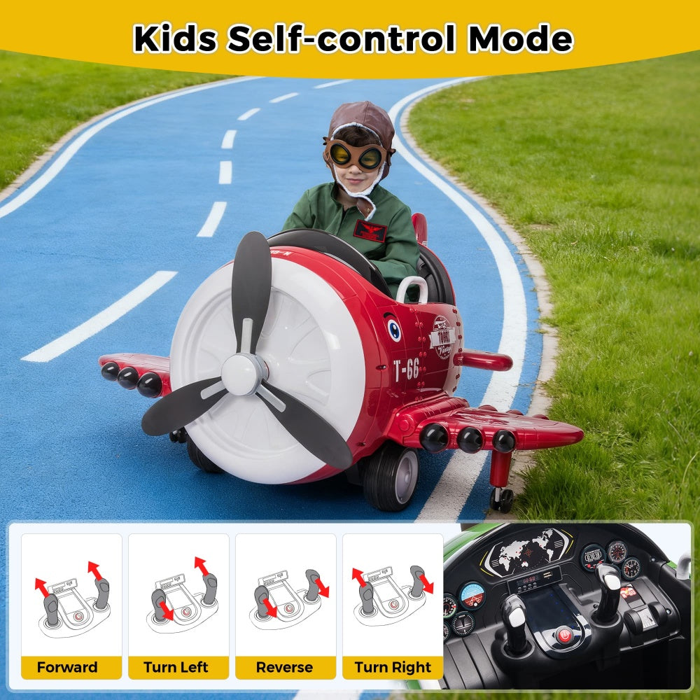 12V Electric Kids Ride-On Toy Airplane