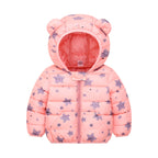 Small And Medium-sized Children's Down Padded Winter Boys And Girls Printed Cotton Coat