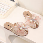 Girls' Children's Slippers  Children's Bow One Line Cool Drag