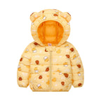 Small And Medium-sized Children's Down Padded Winter Boys And Girls Printed Cotton Coat