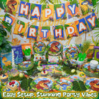 Daidle Unicorn Birthday Party Supplies Kit Banner Tableware for 24 Guests
