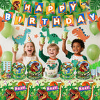 Daidle Unicorn Birthday Party Supplies Kit Banner Tableware for 24 Guests